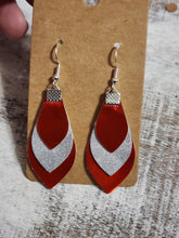 Load image into Gallery viewer, 3 layer faux leather dangle, assorted colors