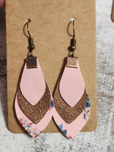 Load image into Gallery viewer, 3 layer faux leather dangle, assorted colors
