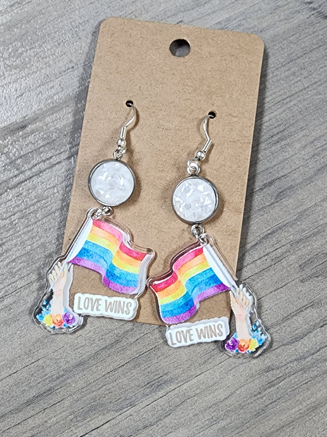 Love wins, acrylic dangle