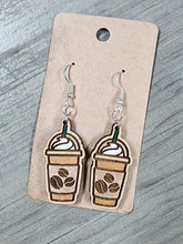 Load image into Gallery viewer, Coffee, painted wood dangles
