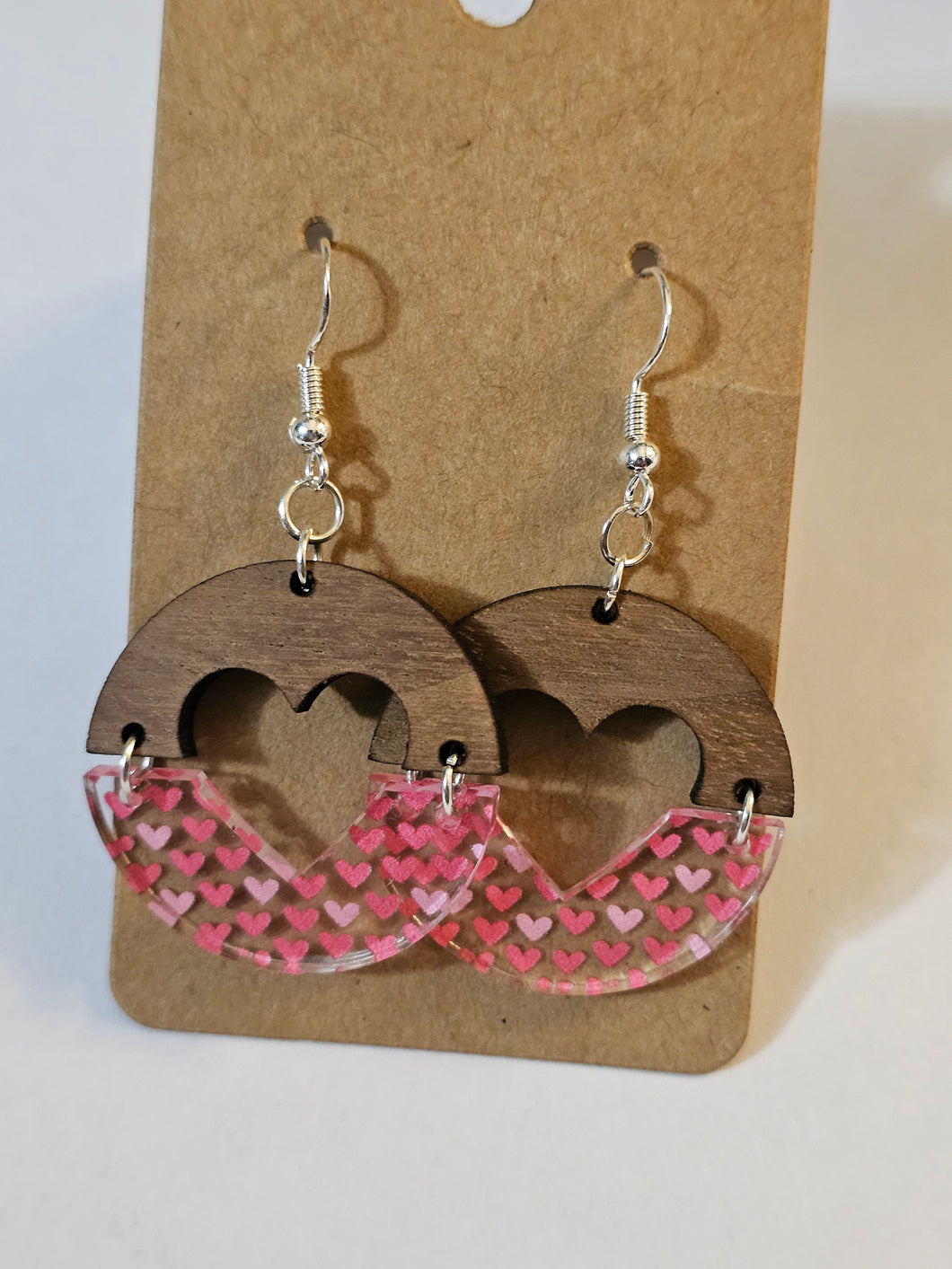 Wood and acrylic heart cutout