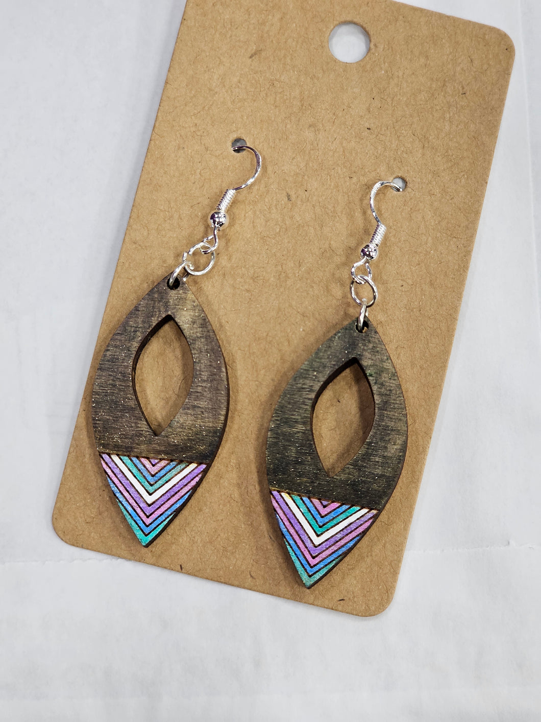 Chevron and distressed wood