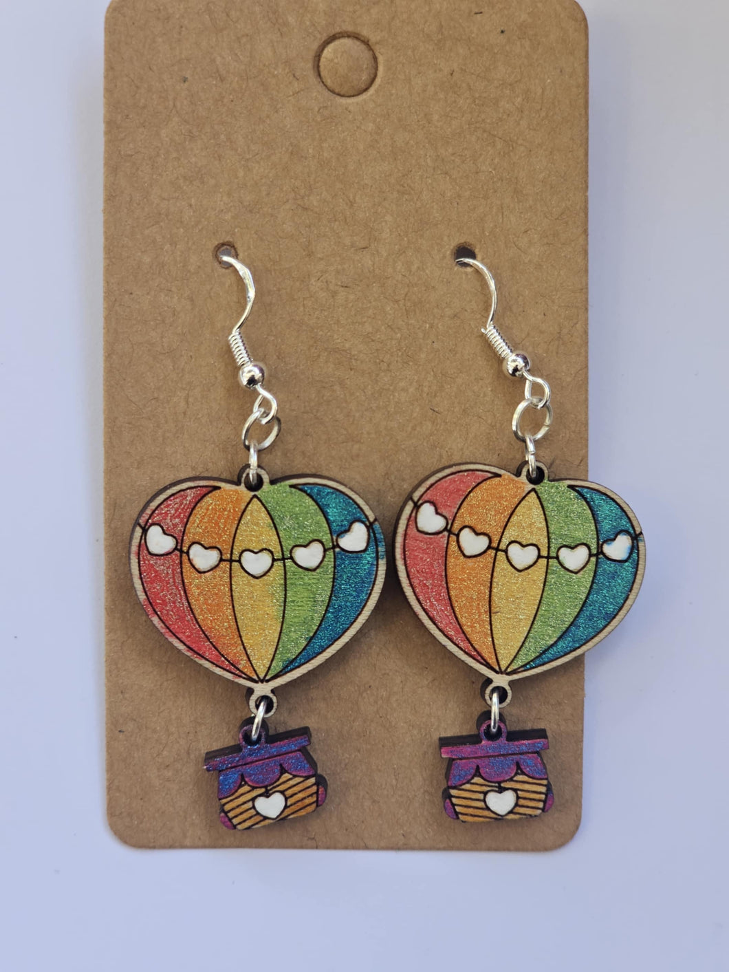 Rainbow hot air balloon