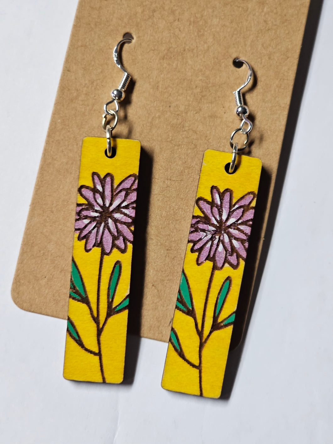 Spring floral bar, purple and yellow