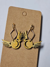 Load image into Gallery viewer, HP painted wood dangles
