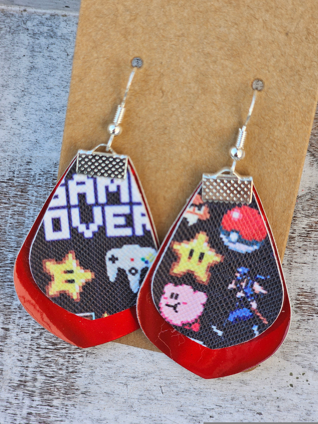 Gamer faux leather tear drops