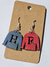 Load image into Gallery viewer, HP painted wood dangles
