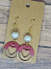Load image into Gallery viewer, Wood and resin Valentines hearts
