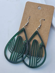 Cactus acrylic dangle