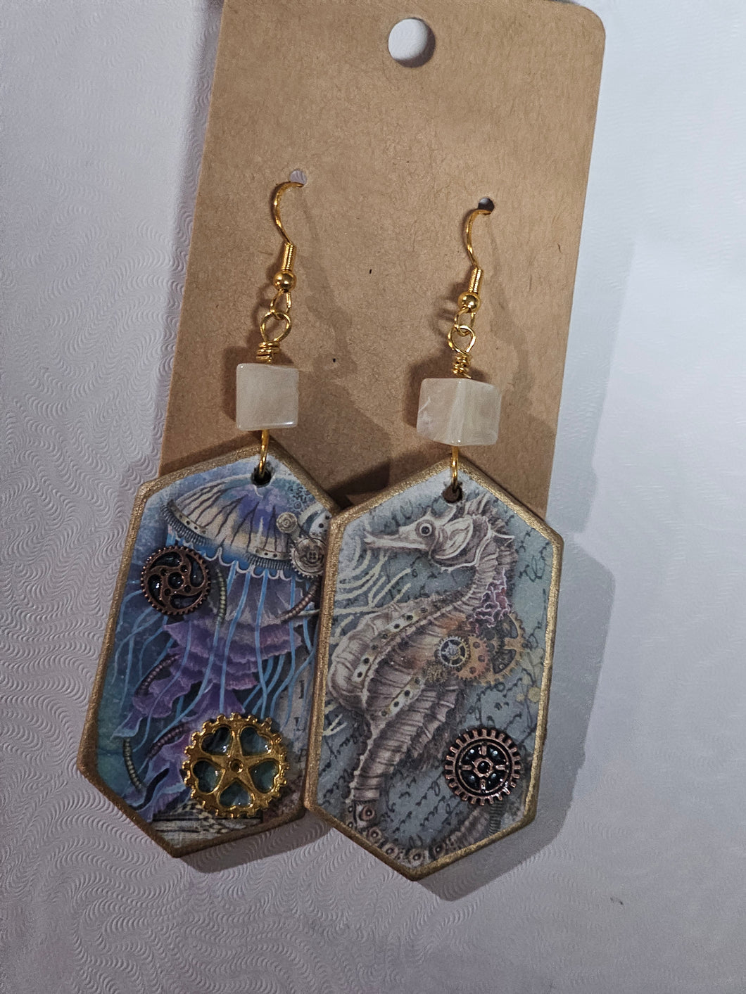 Steam Punk - seahorse and jellyfish