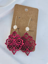 Load image into Gallery viewer, Lace filigree painted wood
