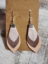 Load image into Gallery viewer, 3 layer faux leather dangle, assorted colors
