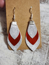 Load image into Gallery viewer, 3 layer faux leather dangle, assorted colors
