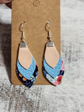 Load image into Gallery viewer, 3 layer faux leather dangle, assorted colors
