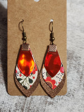 Load image into Gallery viewer, 3 layer faux leather dangle, assorted colors
