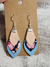 Load image into Gallery viewer, 3 layer faux leather dangle, assorted colors
